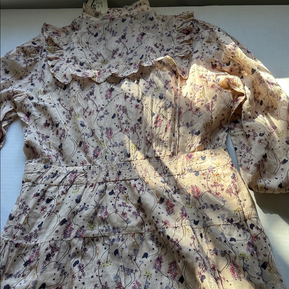 Ba&sh Beige Belle dress nude size 3 or US 8 cotton lined - Picture 13 of 15